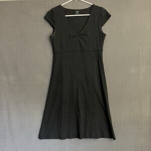Horny Toad Dress S Gray Tencel Organic Cotton Spandex Blend Stretch Cap‎ Sleeve